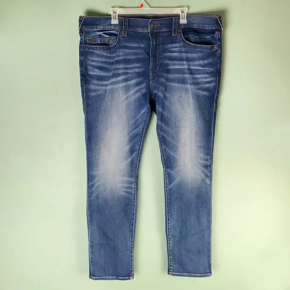 True Religion Men's Rocco Relaxed Skinny Jeans Size 40